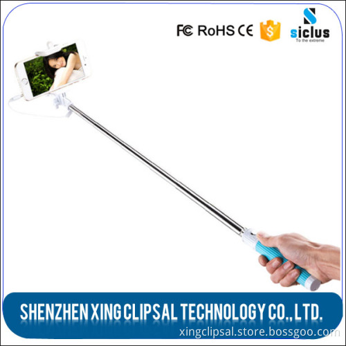2016 wholesale shenzhen wired cable automated mini selfie stick monopod